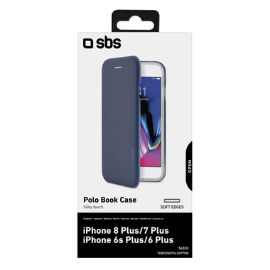 Housse à rabat effet silk touch pour iPhone 8 Plus et iPhone 7 Plus