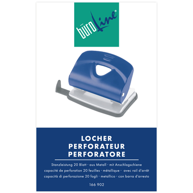 BÜROLINE Bürolocher 166902 blau 20 Blatt