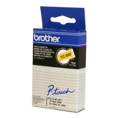 PTOUCH Nastro, plastific. nero/giallo TC-691 PT-3000 9 mm