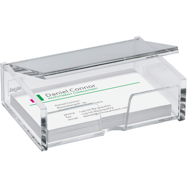 SIGEL Box biglietti da visita VA112 transp. 98x68x29mm, 80 cartes