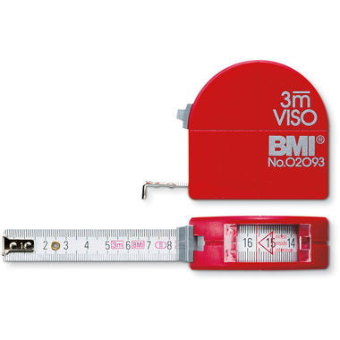 RIEFFEL SWITZERLAND Rollmeter Innenmass 3m 405/3 VISO rot