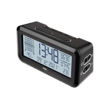 TFA Dostmann Réveil radio-piloté Boxx2 Noir