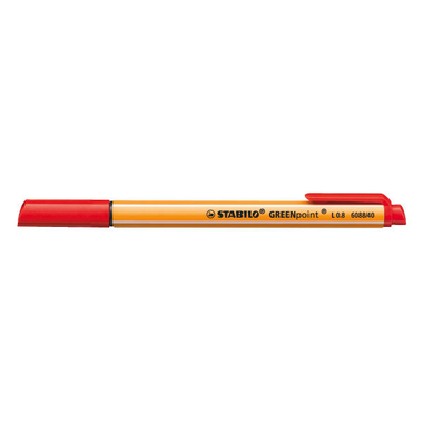 STABILO Faserschr. GREENpoint 0,8mm 6088/40 rot