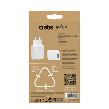 Chargeur universel usb-a, également compatible iPhone | SBS