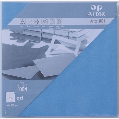 ARTOZ Enveloppes 1001 160x160mm 107454184 100g, bleu marie 5 pcs.
