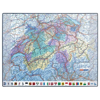 HANSA Schreibunterlage DE/FR 41-6020.001 GeoPad Schweiz 65x50cm