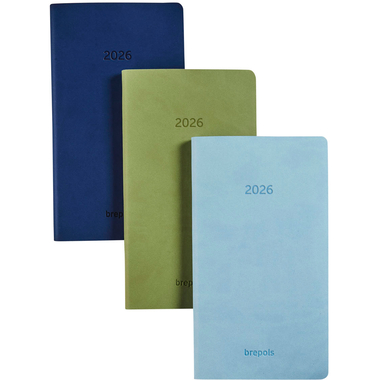BREPOLS Agenda Interplan Colora 2026 0.736.3600 1W/2S ass. 9x16cm