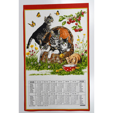 DOERIG Katzen Reinleinen 2026 19.2662 DE/FR 40x70cm