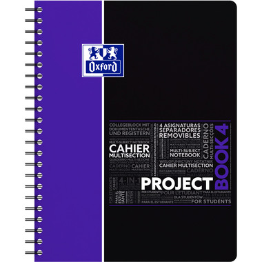 OXFORD Projectbook A4+ 400037432 kariert 5mm, 90g 100 Blatt