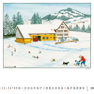 KURATLI Calendario 2026 9783952596616 Susanna Kuratli ML 42x42cm