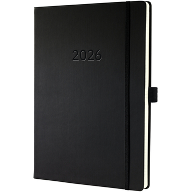 CONCEPTUM Calendrier semainier 2026 C2618 1S/2P noir 31.5x22.5cm