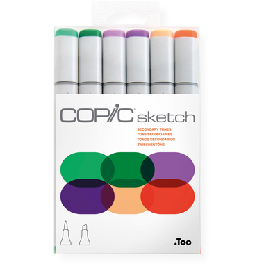 COPIC Marker Sketch 21075663 Set Secondary Tones, 6 Stück