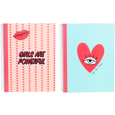 ANCOR Carnet spirale A4 Girl Power 112986 lines 90g 80 flls.