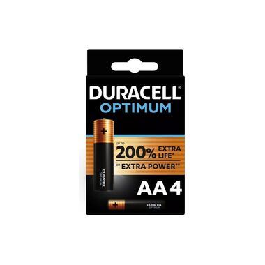 Duracell Batteria Optimum AA, 4 pezzi