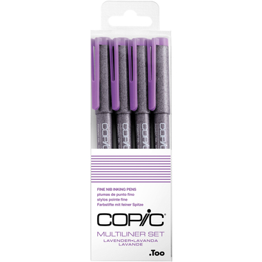 COPIC Multiliner 22075629 Lavender Set, 4 Stück ass.