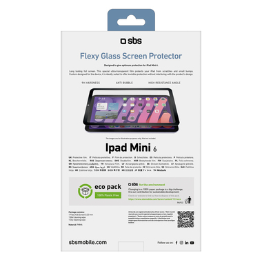 Protecteur d'écran complet en verre flexible pour iPad Mini 6 | SBS