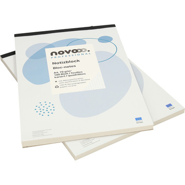 NOVOOO Blocco note recycling A4 694729 quadrett. 4mm, 70g 2x100 fogli