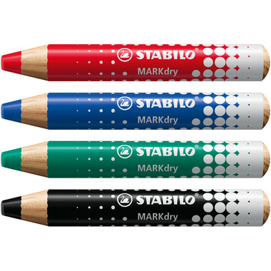 STABILO Whiteboardmarker MARKdry 648/4 Etui de 4 pièces