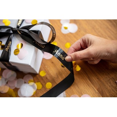 PTOUCH Band schwarz/gold TZE-R354 Tze Geräte 24mm