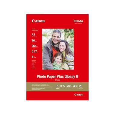 CANON Photo Paper Plus 265g A3 PP201A3 InkJet glossy II 20 fogli