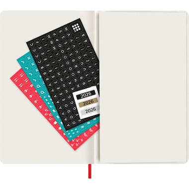 MOLESKINE Agenda Classic Large 2026 DSF212DC3Y26 1T/1S scharlachrot SC 13x21cm