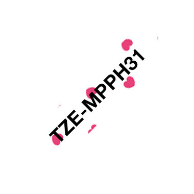 PTOUCH Nastro, plastificato nero/rosa TZe-MPPH31 PT-DV600VP 12 mm