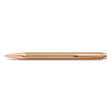 CARAN D'ACHE Stylo à bille Ecridor Chevron 898.207 doré rose