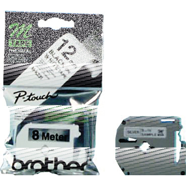 PTOUCH Nastro,non lam. nero/bianco M-K231BZ per PT-65/75/85/110 12mm/8m