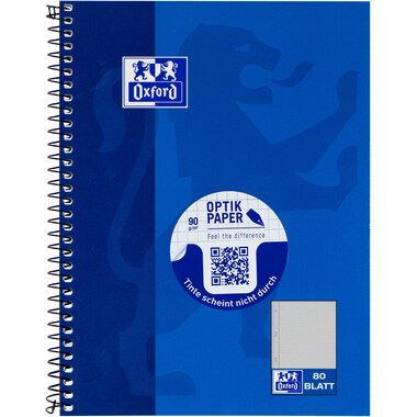 OXFORD Collegeblock A5+ 100050393 quadrettato, 90g 80 fogli