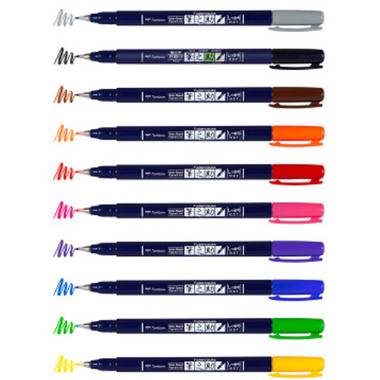 TOMBOW Stylo de calligraphie Hard WS-BH150 Fudenosuke, noir