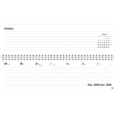 HEYE Wochenplaner Kater Jacob 2026 1350+26 1W/1S DE 32.5x9.3cm