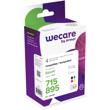 WECARE Multipack rebuilt CMYBK T071540WE z.Epson Stylus DX4000 4x9ml