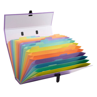 EXACOMPTA Fächermappe Aquarel A4 56765E mauve 18-teilig