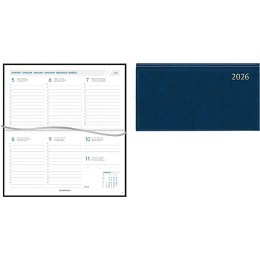 AURORA Agenda Florence Novoplan 2026 1715Z 1S/2P nero ML 9x16.5cm