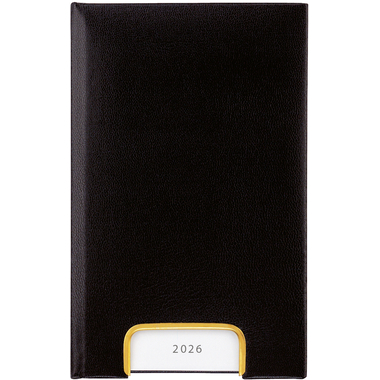 BIELLA Geschäftsagenda Disponent 2026 807401020026U 1T/1S schwarz ML 10.1x16cm