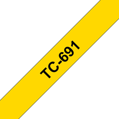 PTOUCH Band, laminiert schwarz/gelb TC-691 PT-3000 9 mm