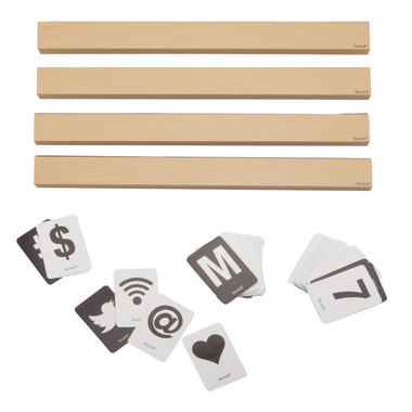 SECURIT Letter Shelf Set, 1 m LES-TE-100 teak 2.5x100x1cm