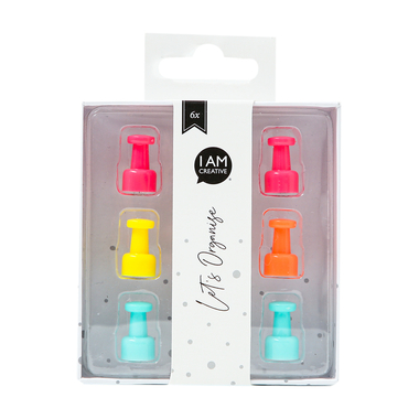 I AM CREATIVE Magnet Pin Let`s Organize 4035.57 bunt 6 Stück