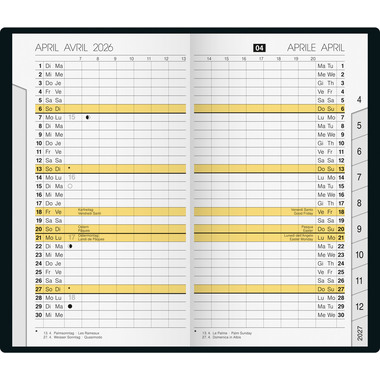 RIDOIDE M-Planer International 2026 7046962906.26 1M/2S schwarz ML 8.7x15.3cm