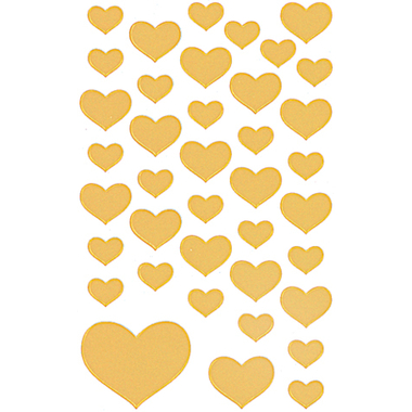 Z-DESIGN Sticker Creative 53282 Herze gold 1 Stück