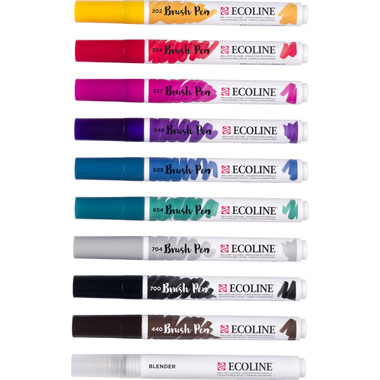 TALENS Ecoline Brush Pen Set 11509800 ass. Handlettering 10 Stück