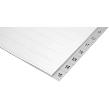 BIELLA Répertoires PP A4 47141500U gris 1-15