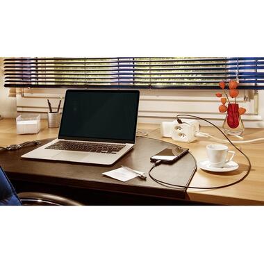 STEFFEN Cubo multipresa CUBE 8x T13 + 1x USB-C PD 18 W, Bianco