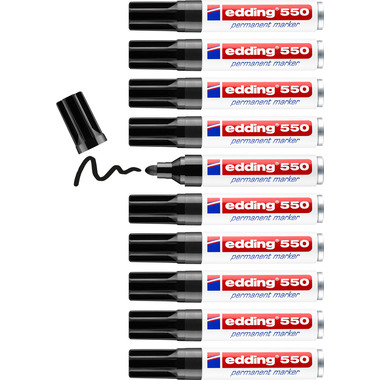 EDDING Permanent Marker 550 3-4mm 550-1 schwarz