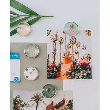 I AM CREATIVE Magnet Sommer Let`s Organize 4035.51 Glas, 3x1cm 6 Stück