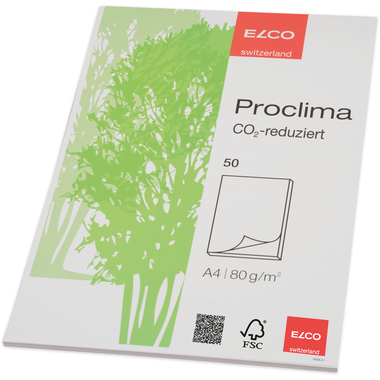 ELCO Schreibblock Proclima A4 74301.14 blanko, 70g 50 Blatt