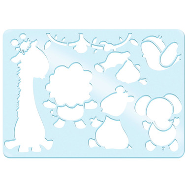 URSUS Schablonen Set 3 Tiere 44100003 26.8x18.9x0.2cm 6 Stück