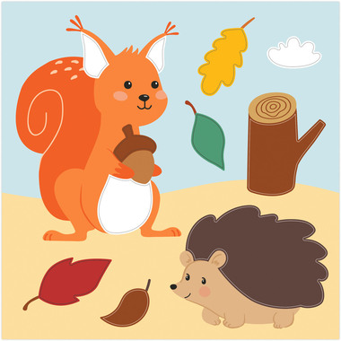 URSUS Bastelfilz Set 8800002F Forest Friends