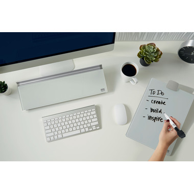 NOBO Diamond Glass Memoboard A4 1905173 bianco