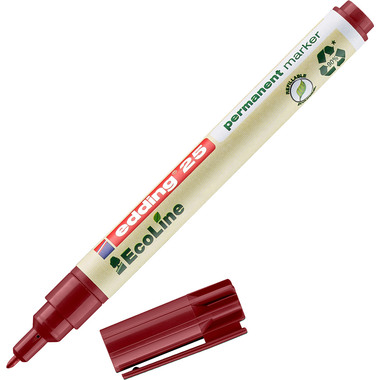 EDDING Permanent Marker 25 EcoLine 25-2 rot